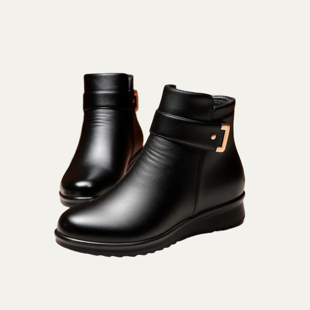 VogeLuxe | Women’s Ankle Length Boots with Buckled Strap