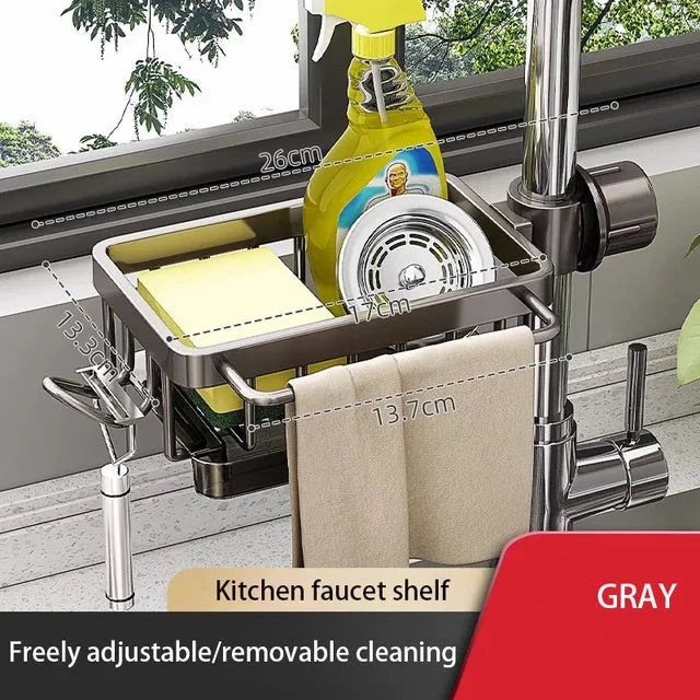 Silver Kitchen Sink Storage Tray