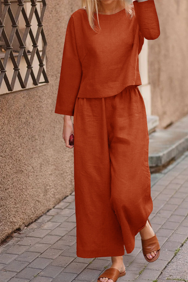 Ladies Comfortable Long Sleeve Pant Suit