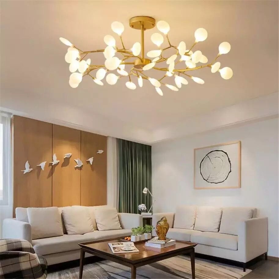 Luxury Gold Leaf Chandelier