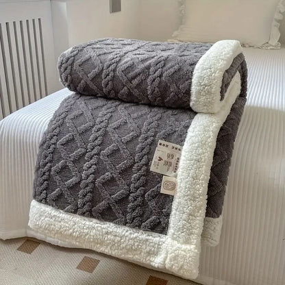 Soft Plush Reversible Fleece Throw Blanket