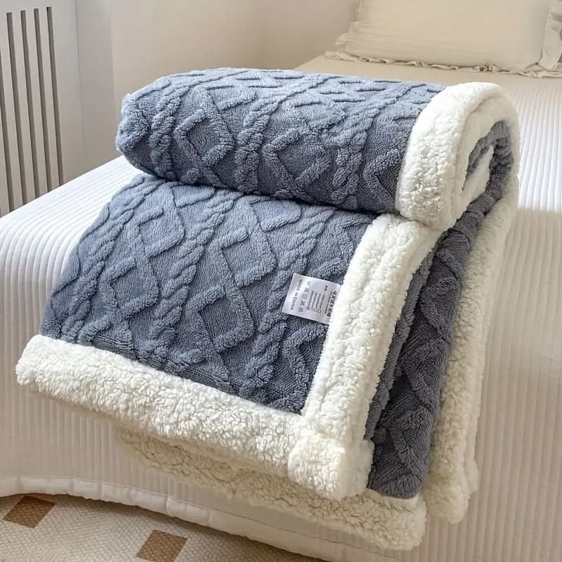Soft Plush Reversible Fleece Throw Blanket