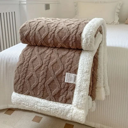 Soft Plush Reversible Fleece Throw Blanket