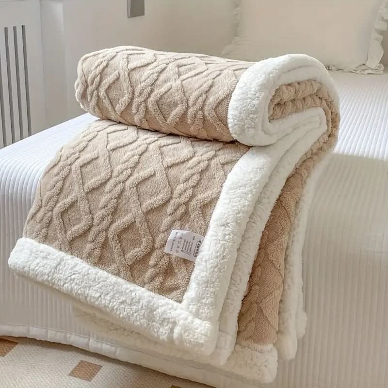 Soft Plush Reversible Fleece Throw Blanket