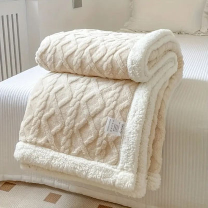 Soft Plush Reversible Fleece Throw Blanket