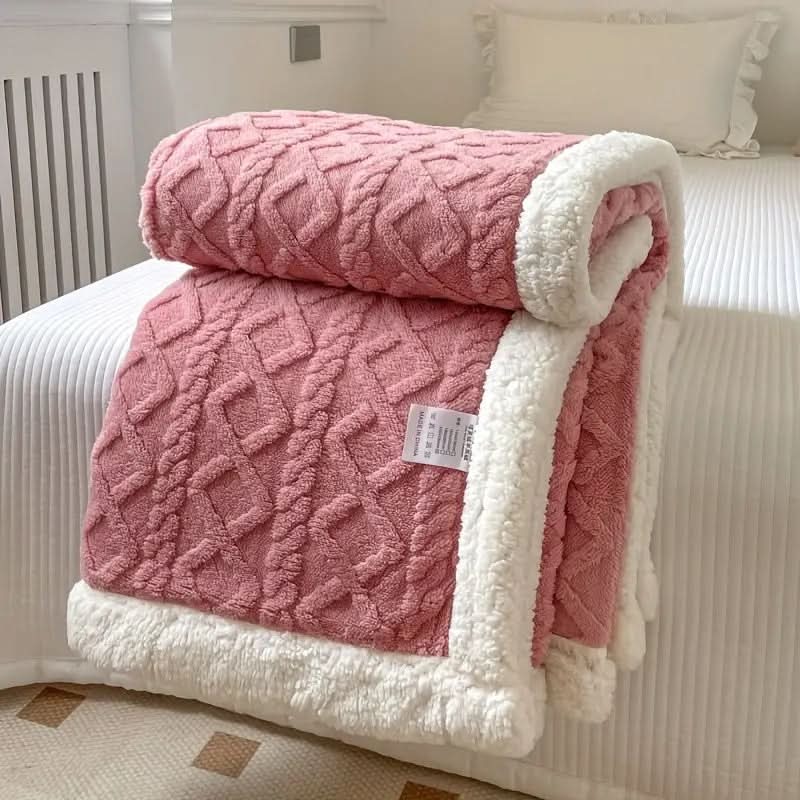 Soft Plush Reversible Fleece Throw Blanket
