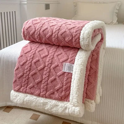 Soft Plush Reversible Fleece Throw Blanket