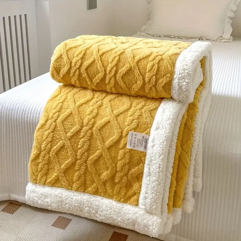 Soft Plush Reversible Fleece Throw Blanket