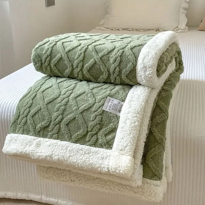 Soft Plush Reversible Fleece Throw Blanket