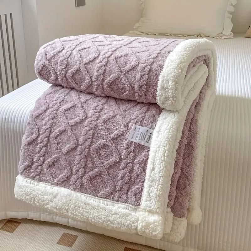 Soft Plush Reversible Fleece Throw Blanket