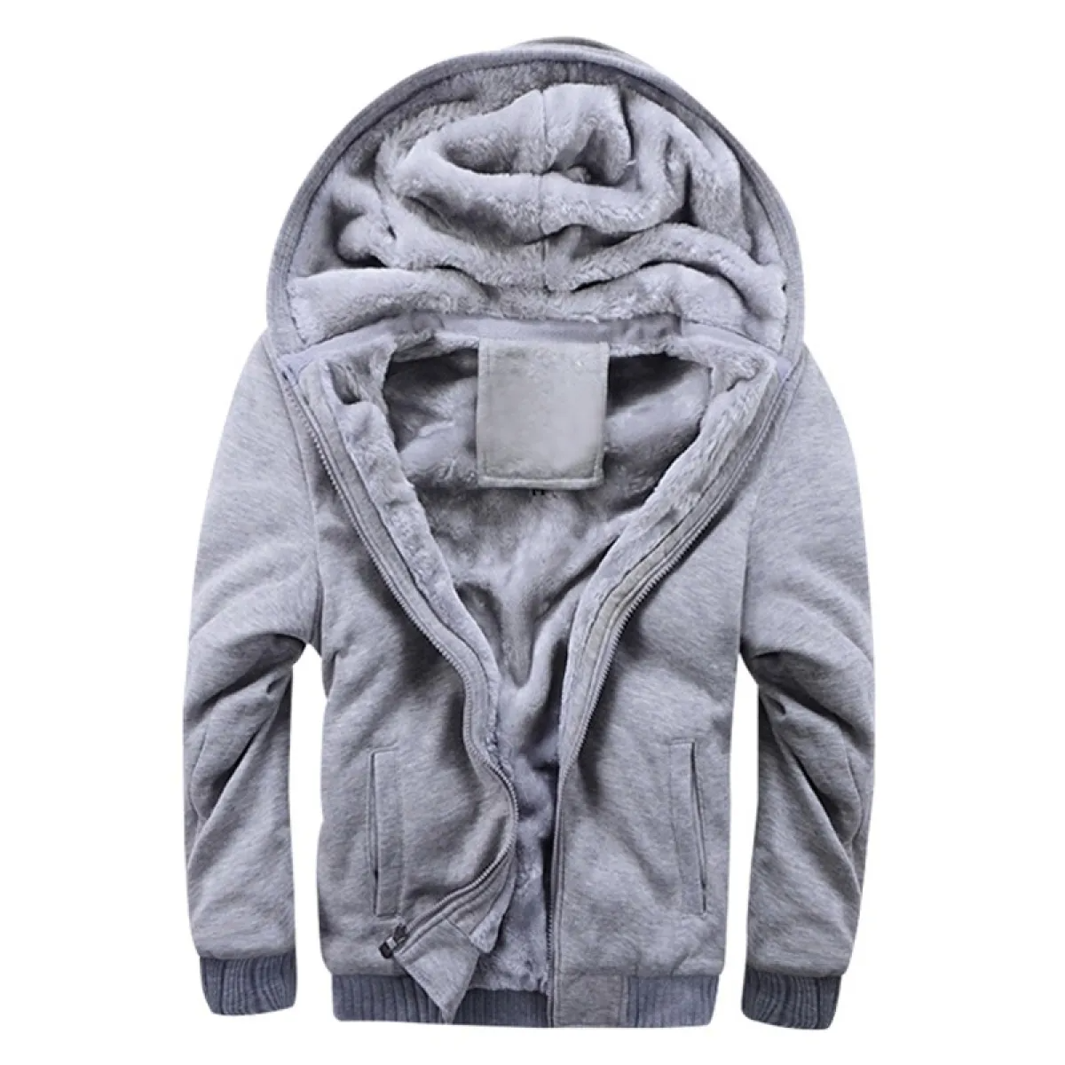 Cozy Mens Fleece Hooded Jacket