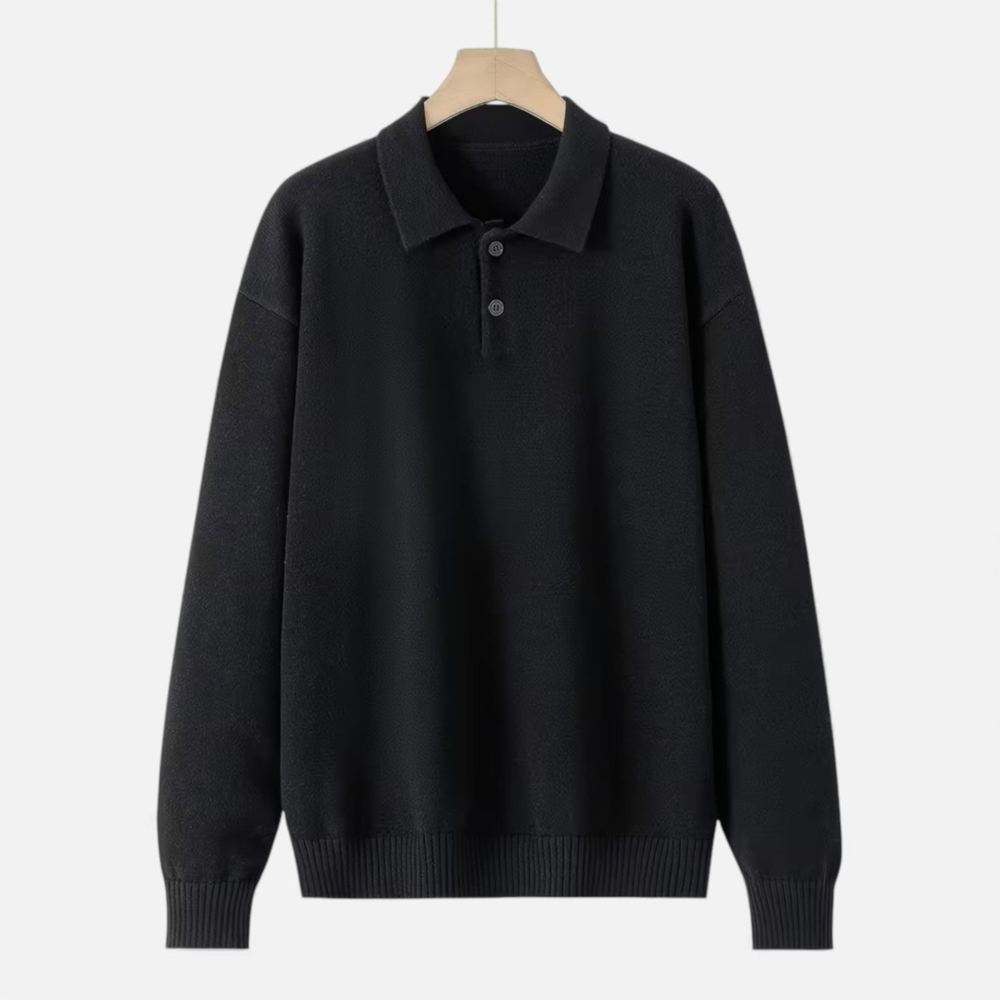 Comfortable Men's Relaxed Fit Polo Shirt Sweater