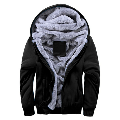Cozy Mens Fleece Hooded Jacket