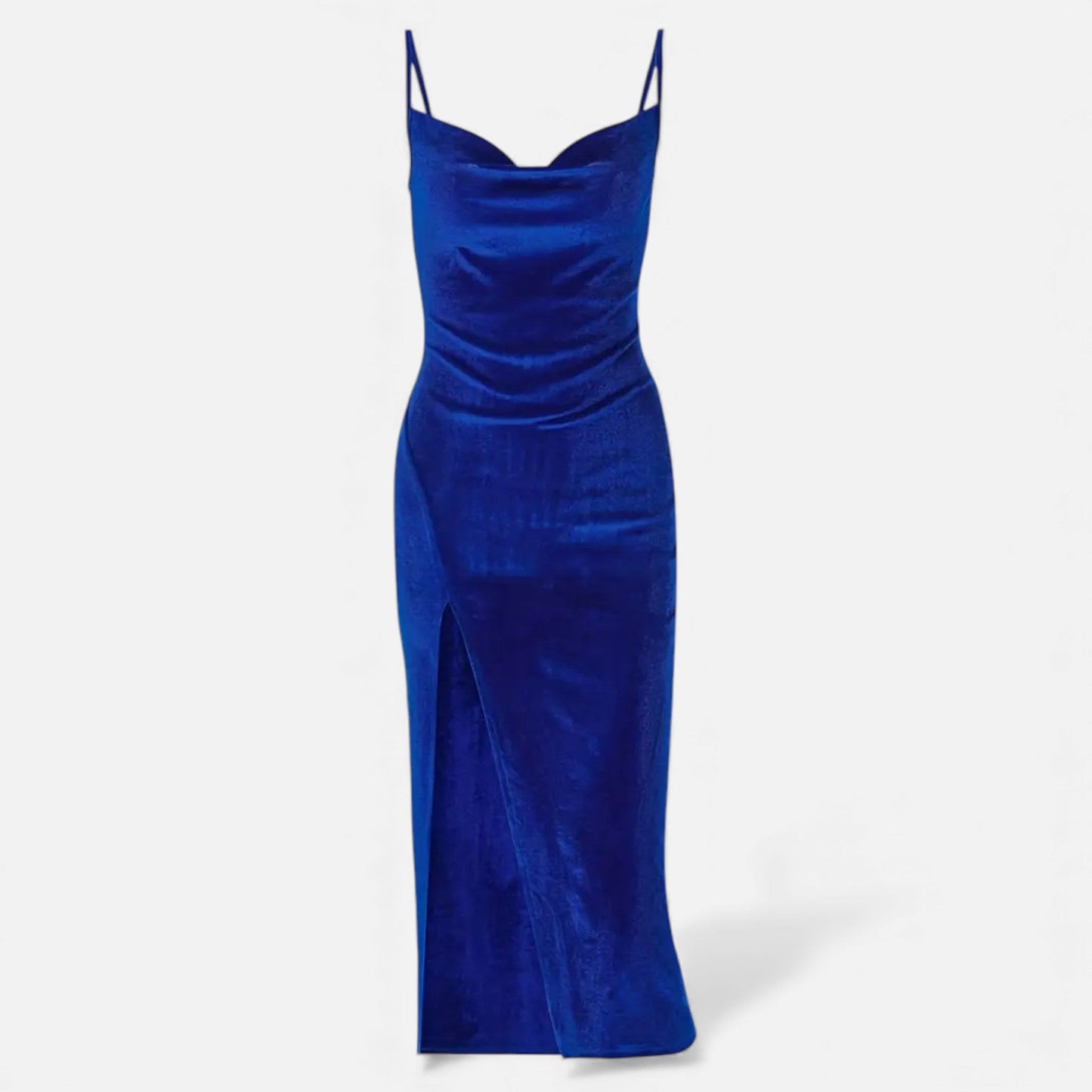 Ladies Elegant Ruched Strapless Evening Gown