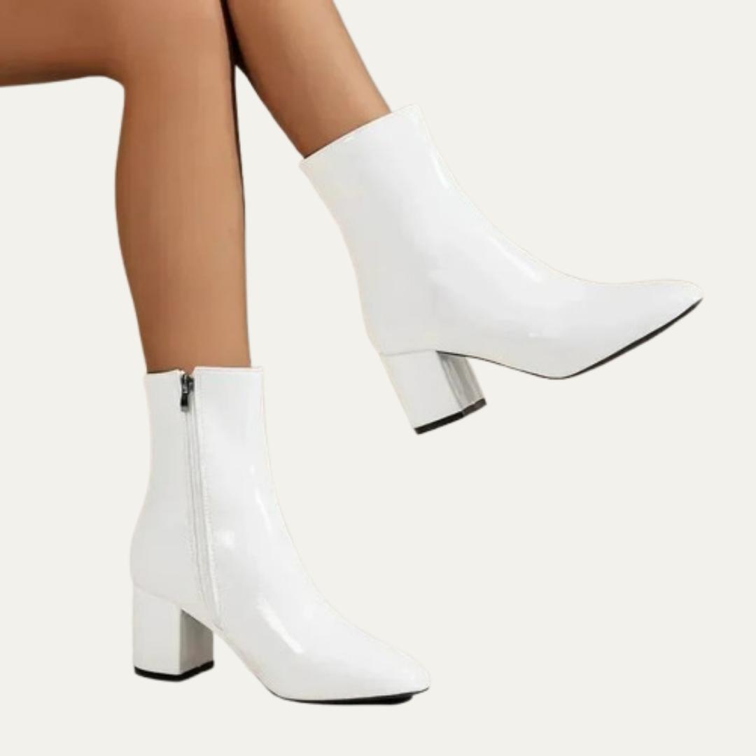 VogeLuxe | Women’s Smooth Pointed-Toe Ankle Boots