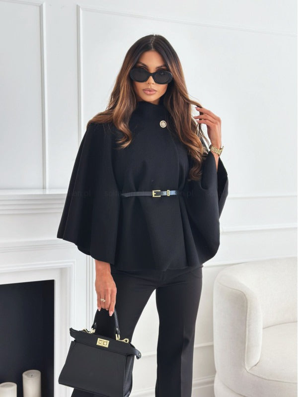 Ladies Long Trench Coat with Belted Waist