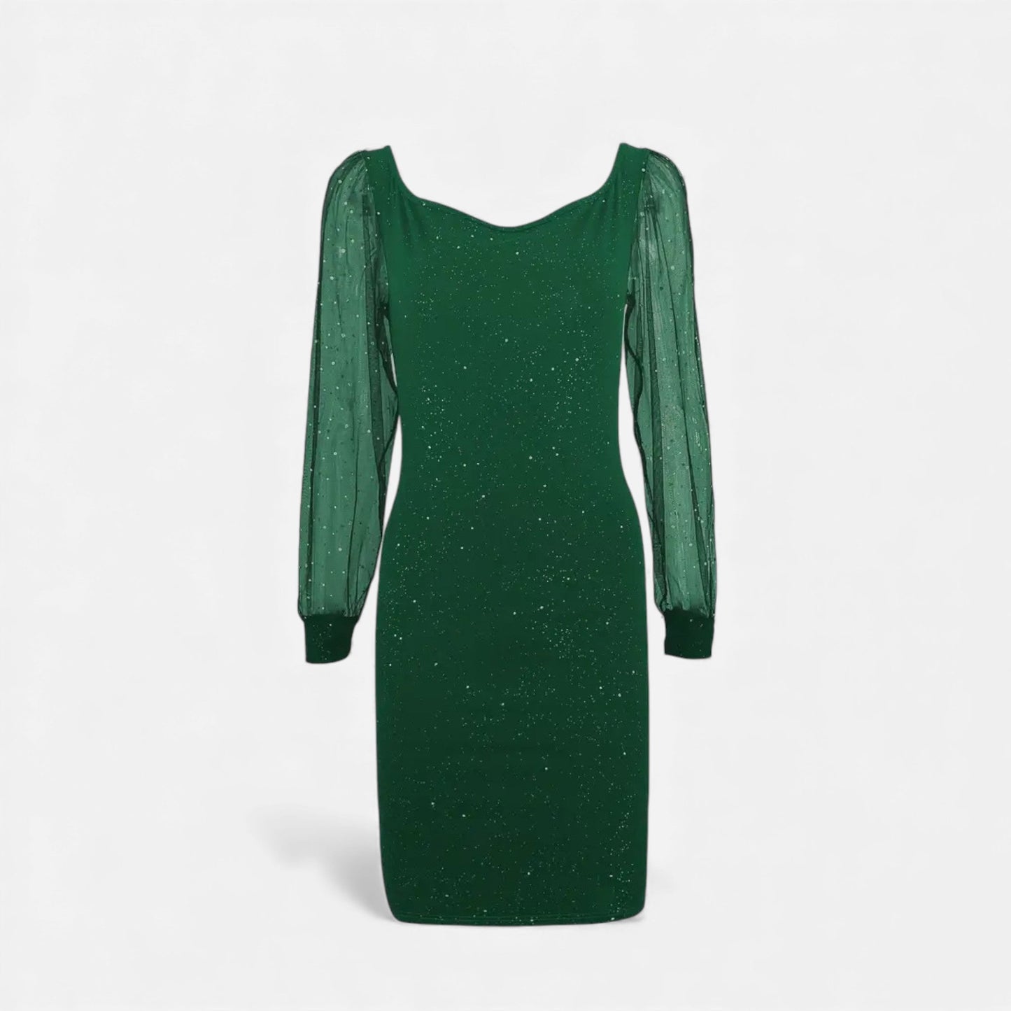 Glittering V Neck Sequin Party Dress for Women