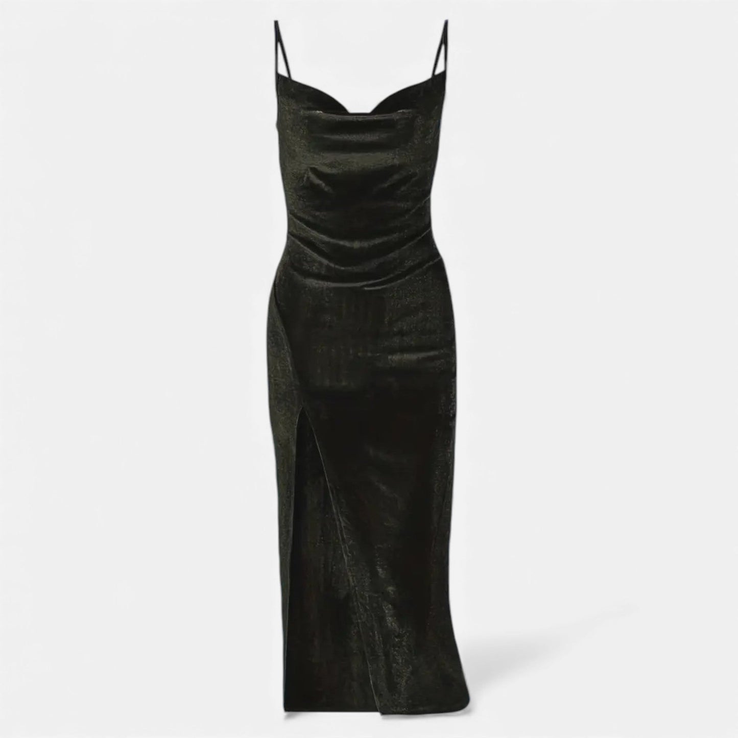Ladies Elegant Ruched Strapless Evening Gown