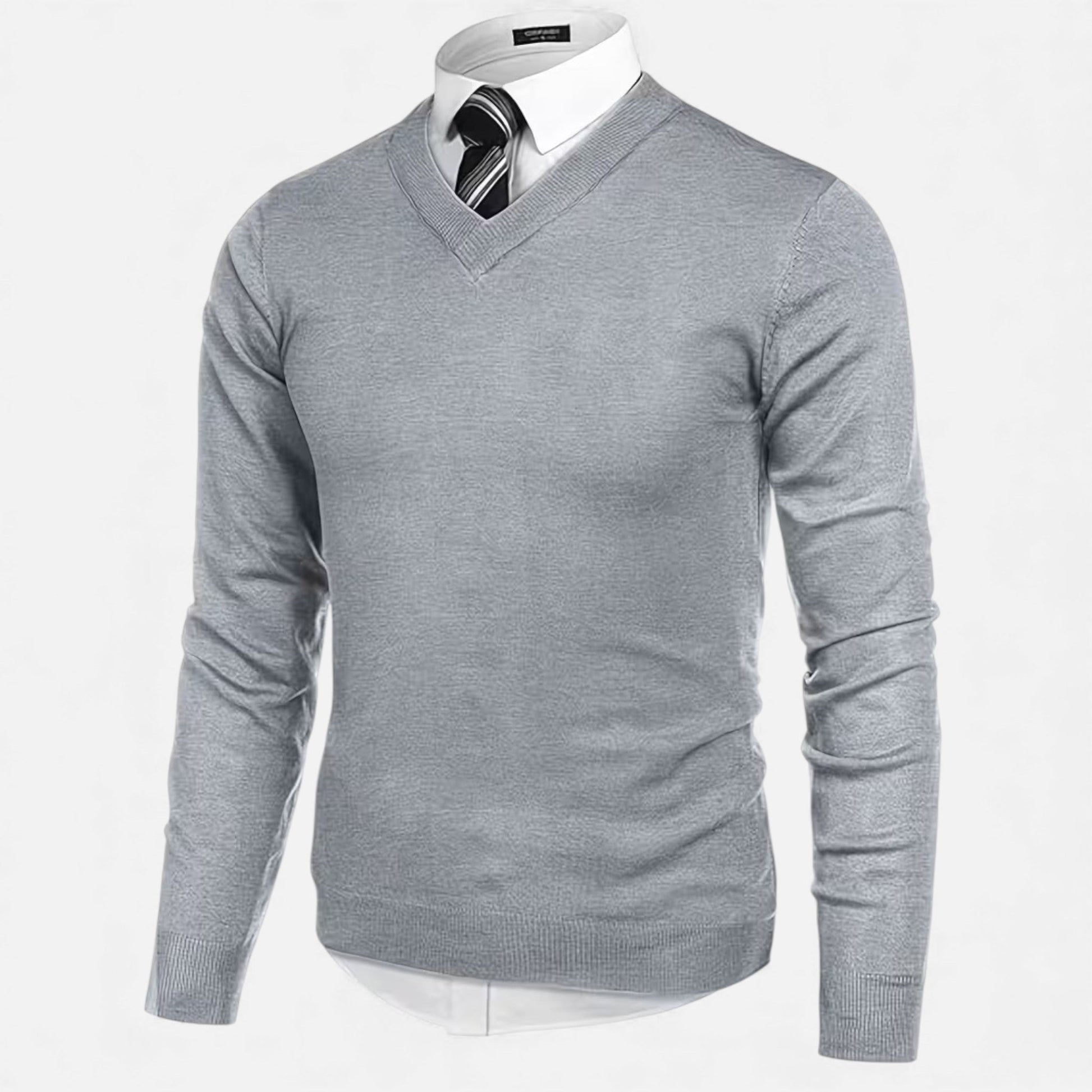 Warm Mens V Neck Winter Sweater - VogeLuxe