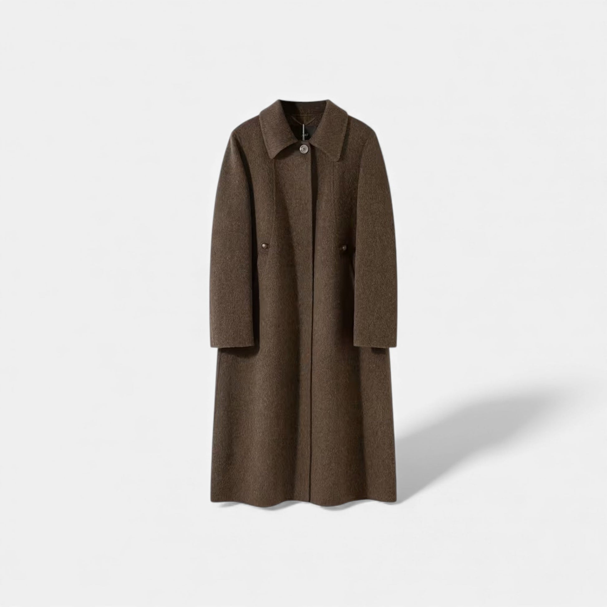 Warm Women's Fitted Long Wool Winter Coat - VogeLuxe