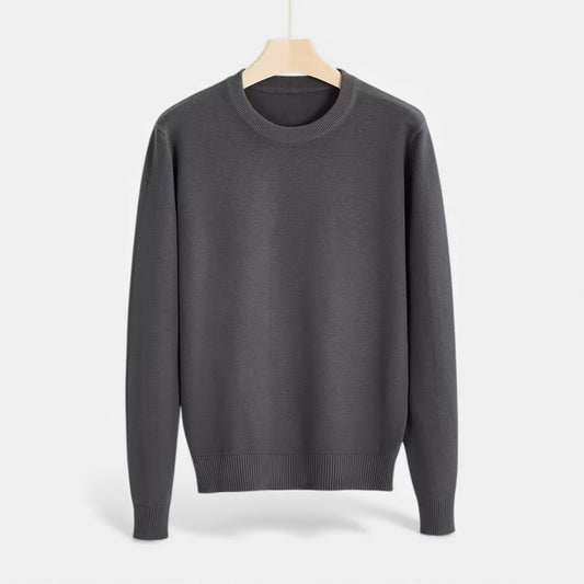 Classic Men's Crew Neck Wool Sweater - VogeLuxe