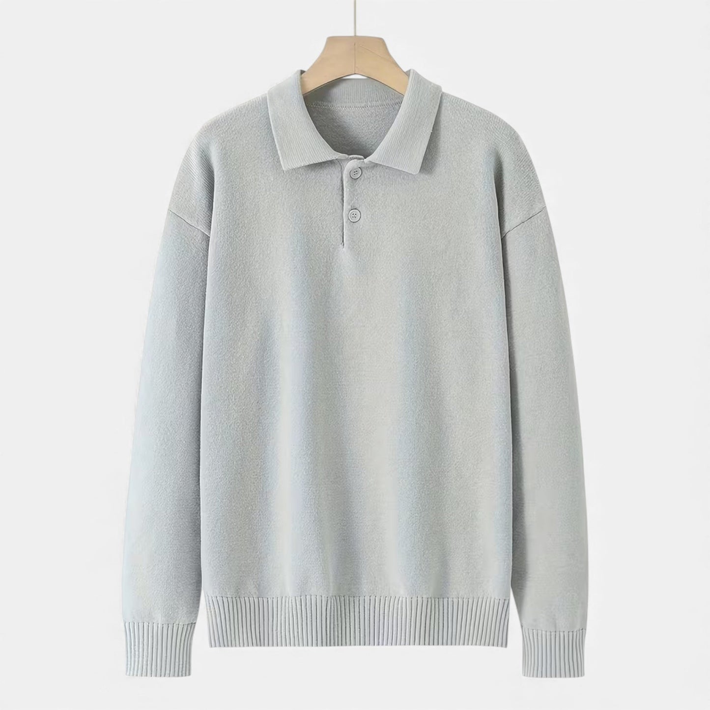 Comfortable Men's Relaxed Fit Polo Shirt Sweater - VogeLuxe