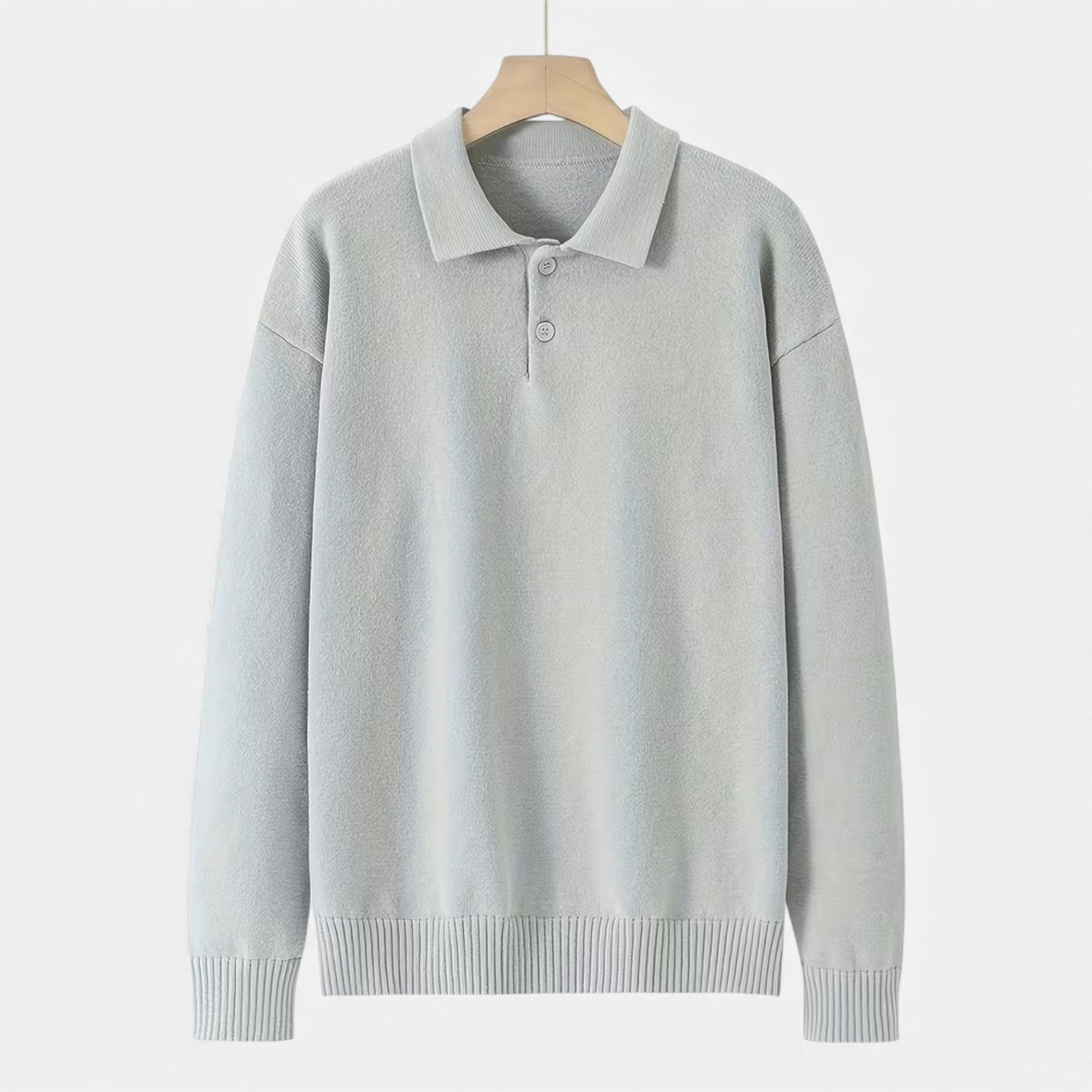 Comfortable Men's Relaxed Fit Polo Shirt Sweater - VogeLuxe