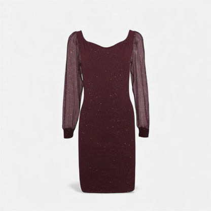 Glittering V Neck Sequin Party Dress for Women