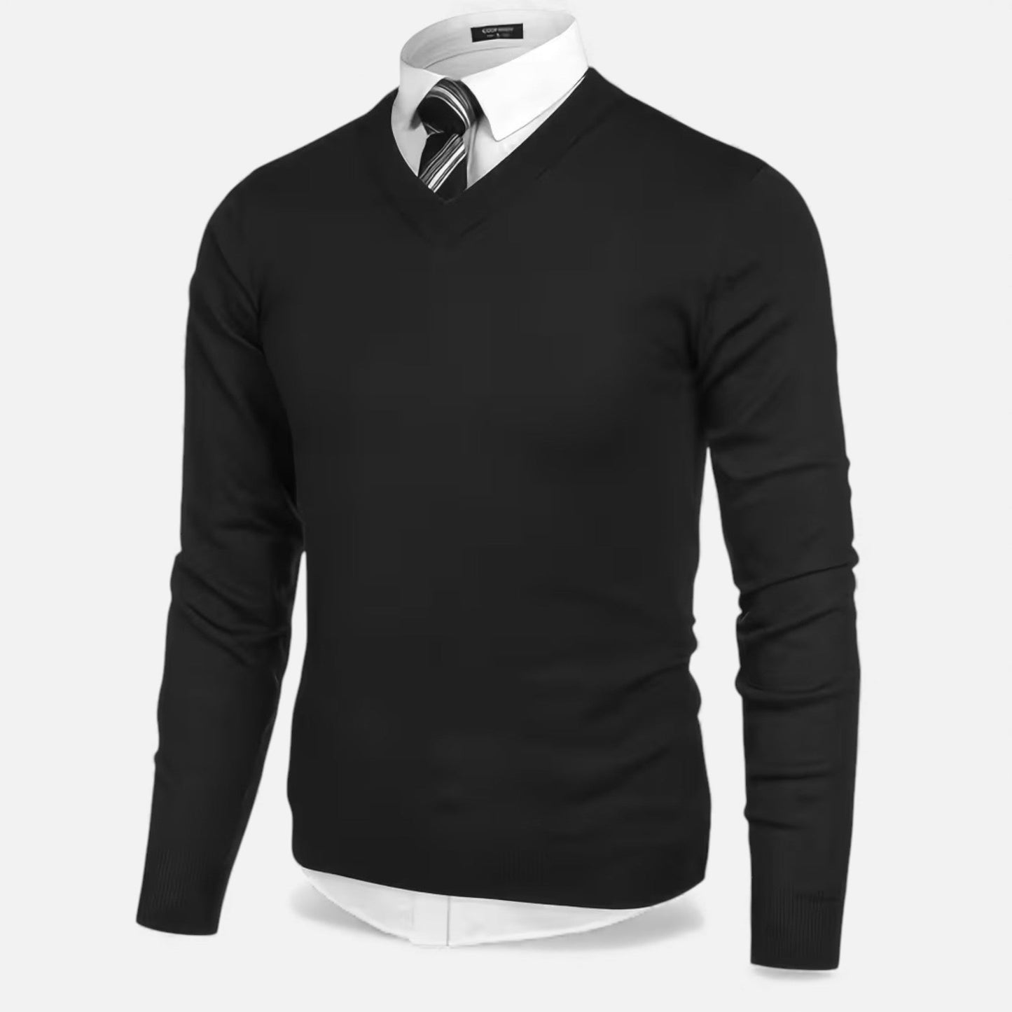 Warm Mens V Neck Winter Sweater