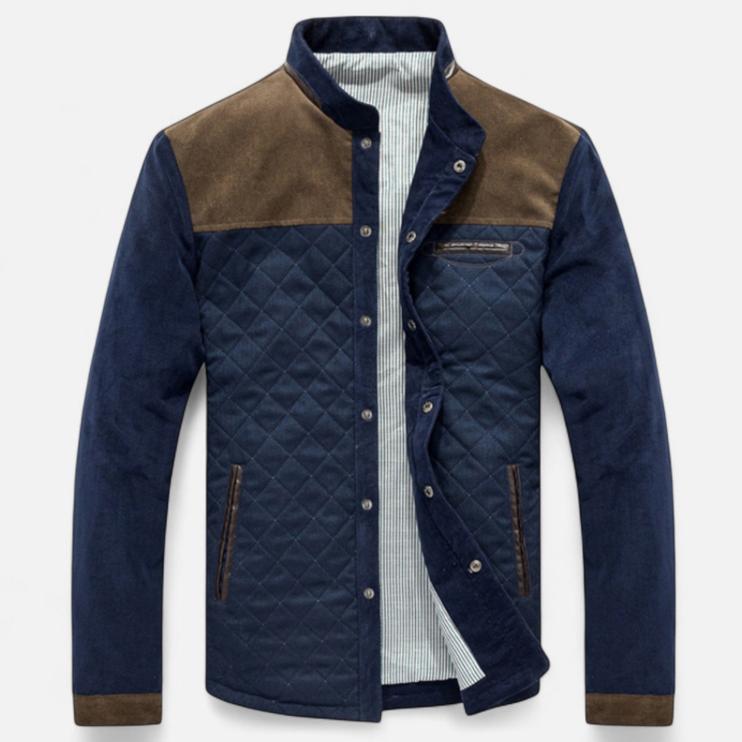 Stylish Men's Slim Fit Patchwork Jacket