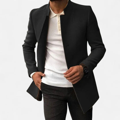 Slim Fit Men's Wool Classic Overcoat