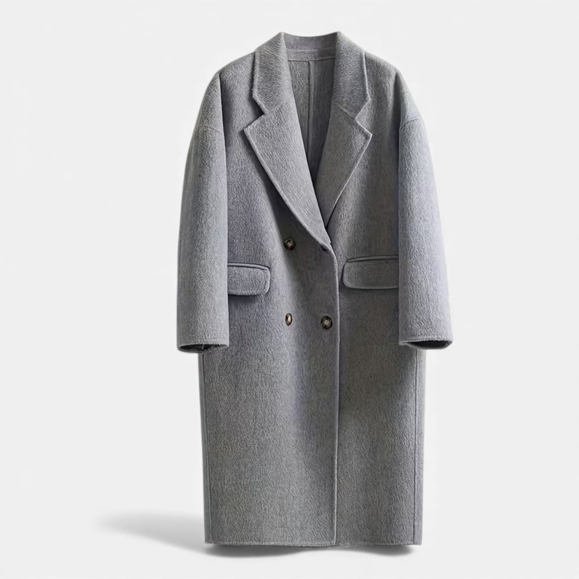 Warm Double Breasted Wool Women's Winter Coat - VogeLuxe