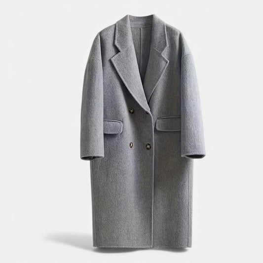 Warm Double Breasted Wool Women's Winter Coat - VogeLuxe