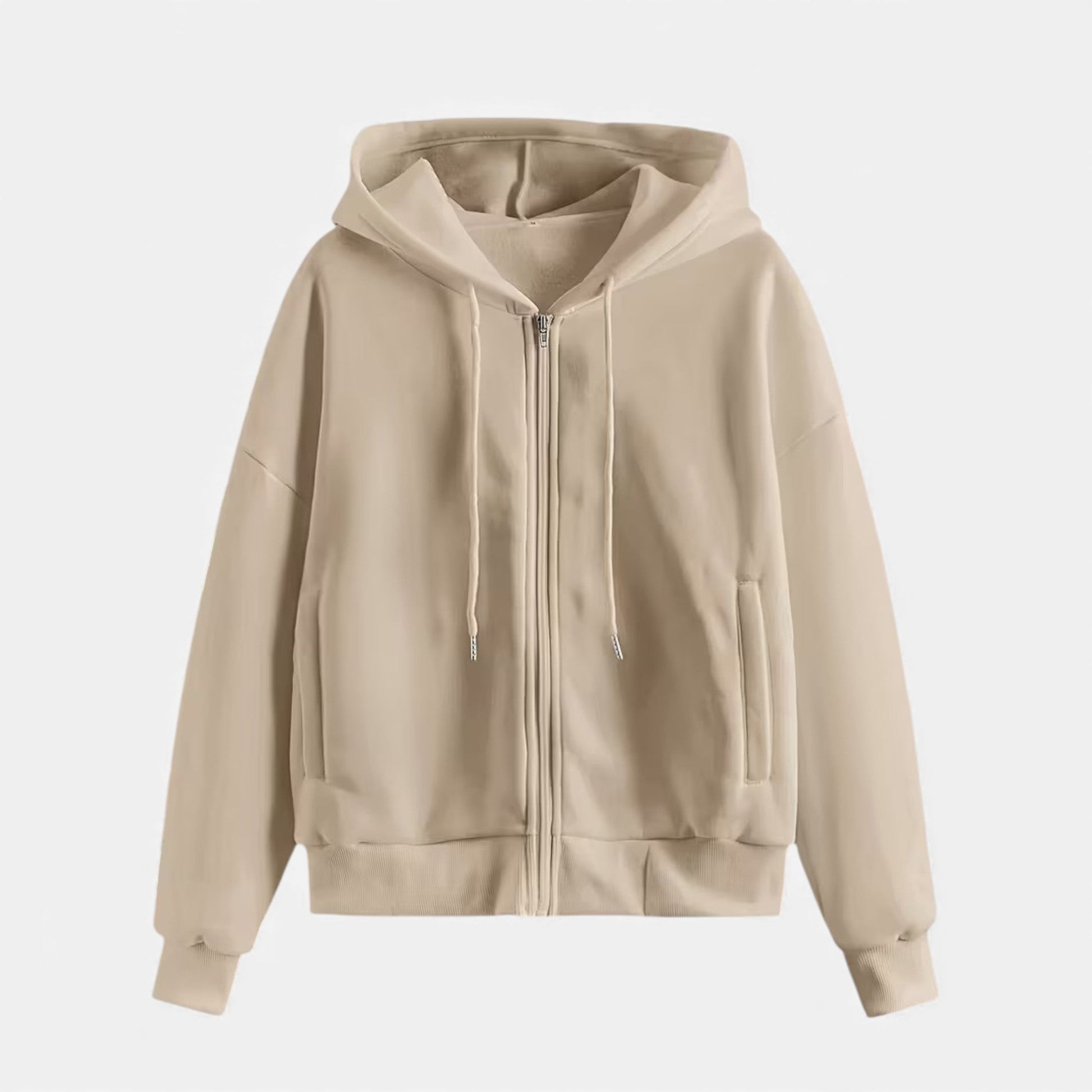 Cozy Women's Zipper Hooded Sweater - VogeLuxe