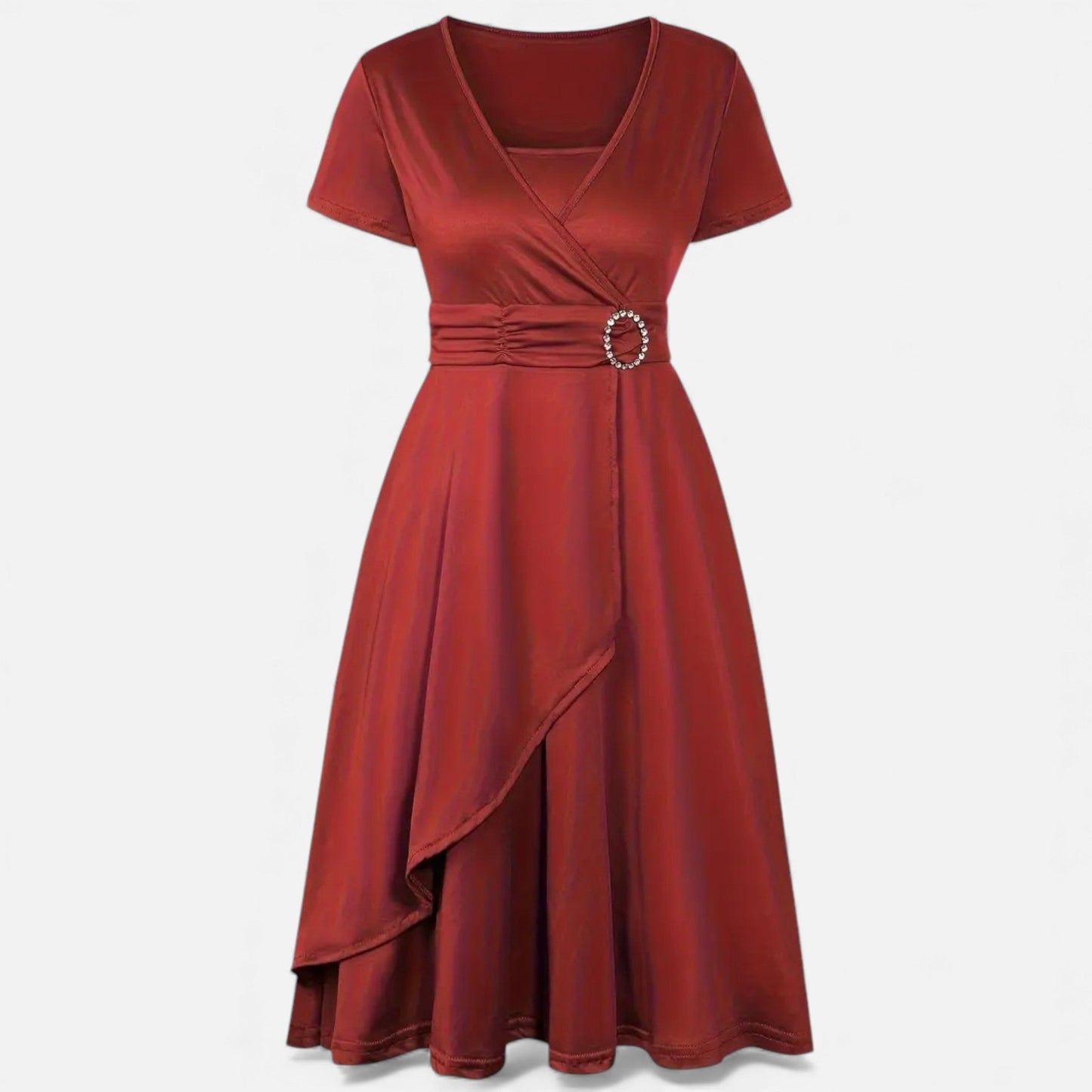 Glittering V Neck Formal Gown For Women