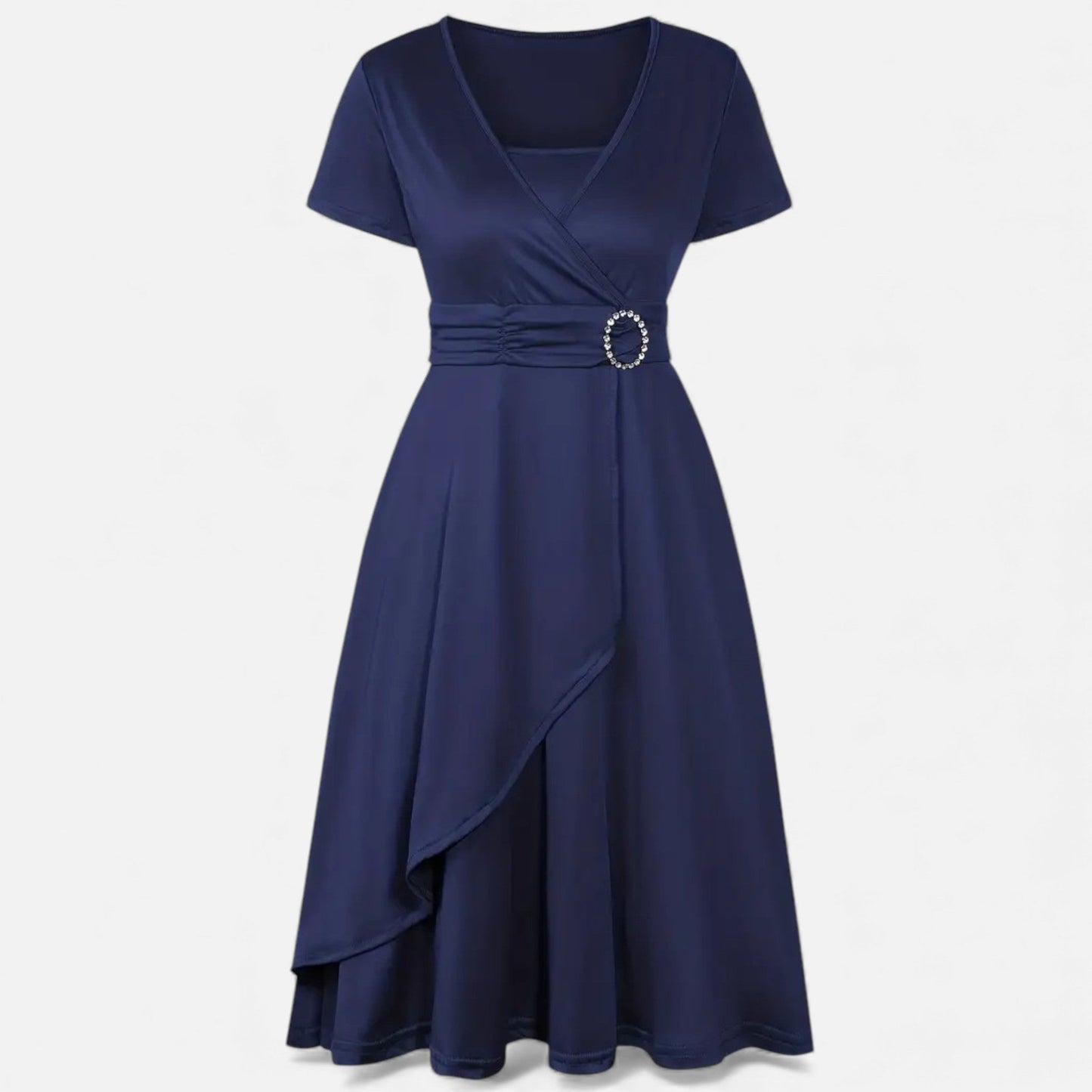 Glittering V Neck Formal Gown For Women