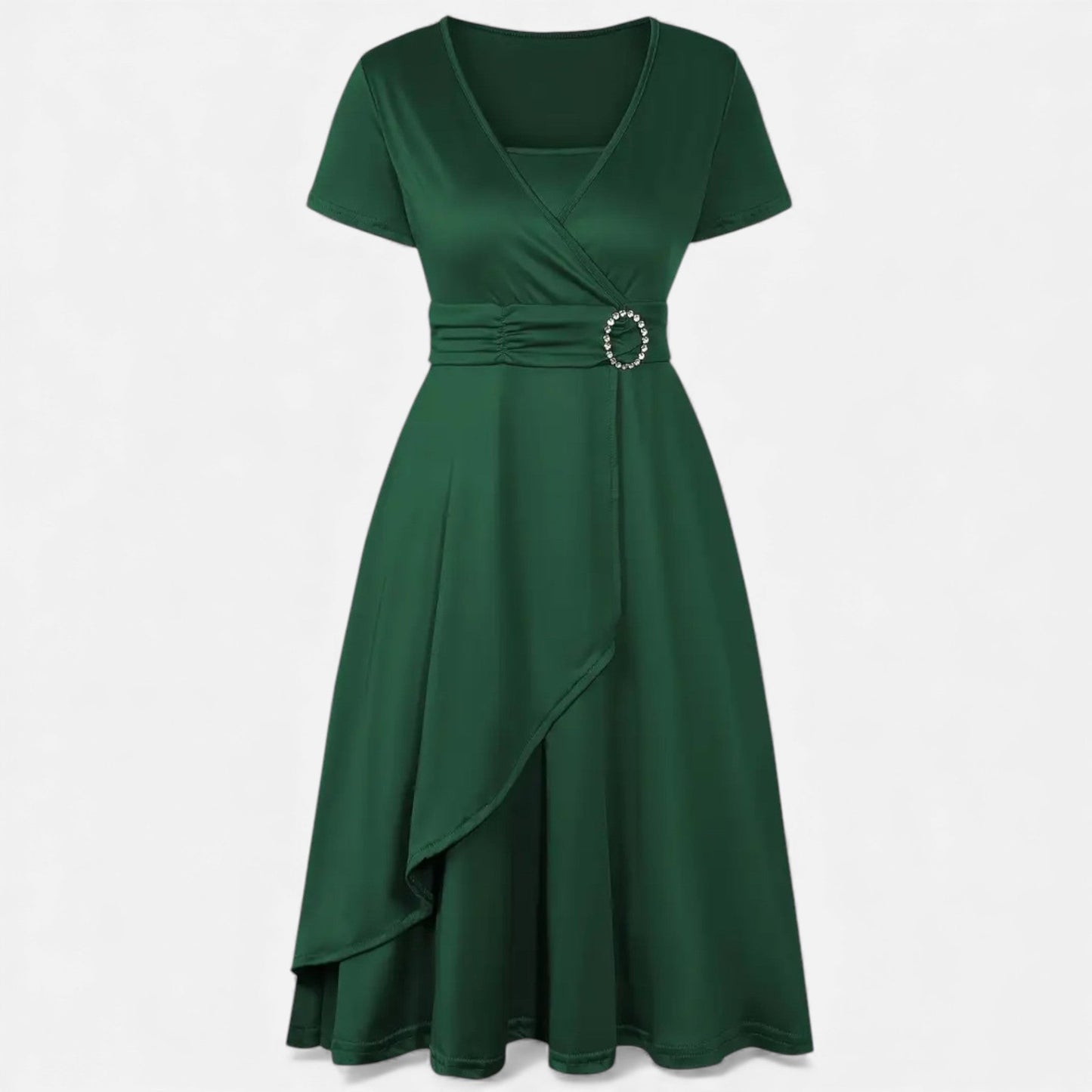 Glittering V Neck Formal Gown For Women