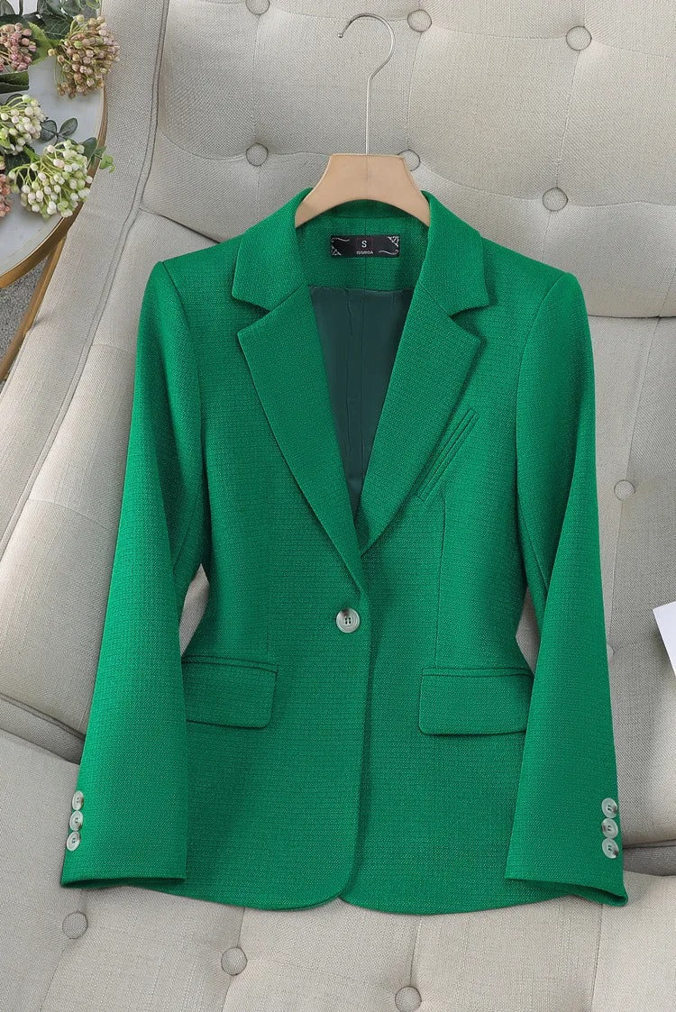 Slim Fit Women's Blazer with Pockets and Buttons