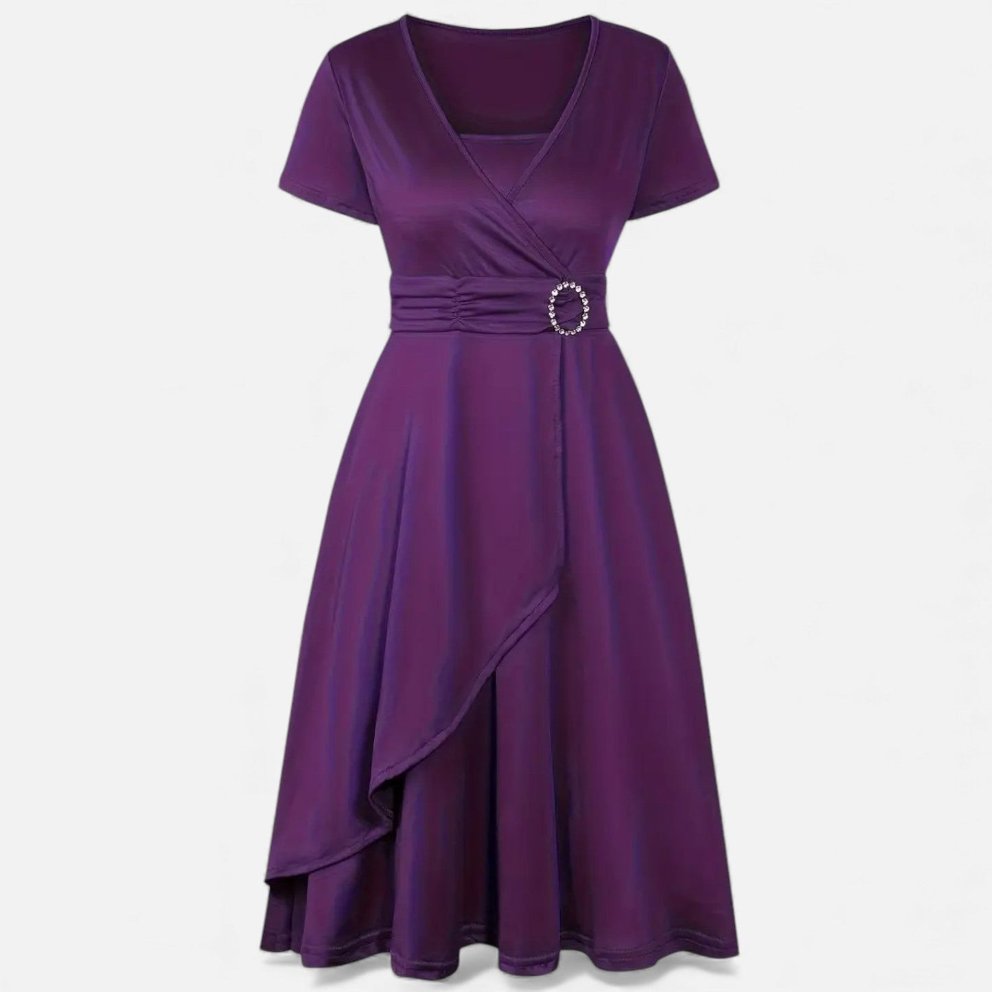 Glittering V Neck Formal Gown For Women