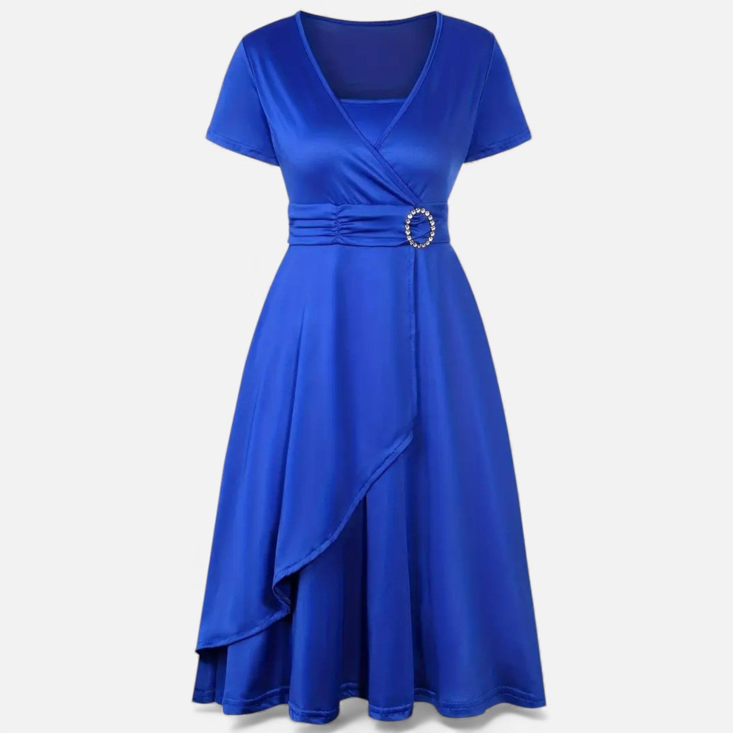Glittering V Neck Formal Gown For Women