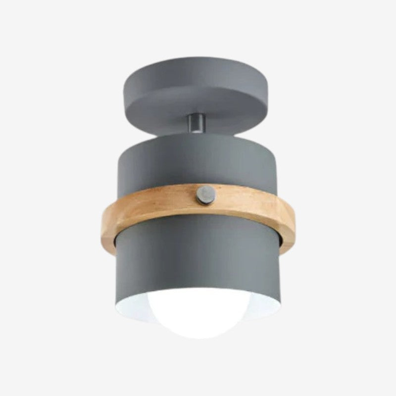 Spinning Wooden Metal Ceiling Lamp - VogeLuxe
