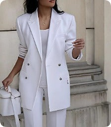 Classic Ladies Workwear Jacket and Trousers Suit Set