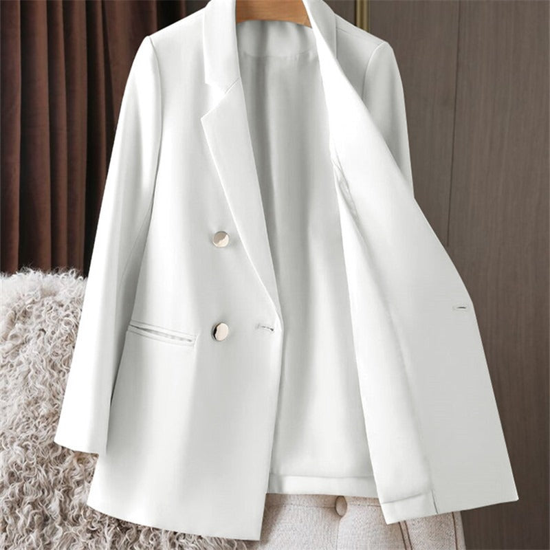 Relaxed Fit Women's Casual Button Blazer