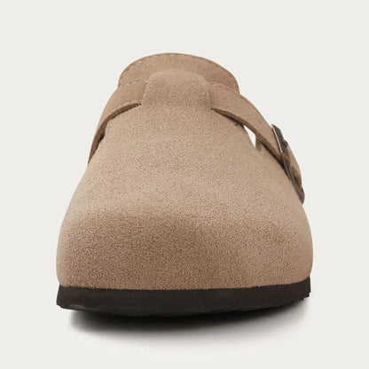 VogeLuxe | Men’s Buckled Cork Footbed Mule Clogs