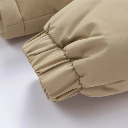 VogeLuxe | Men’s Two Tone Corduroy Yoke Puffer Jacket
