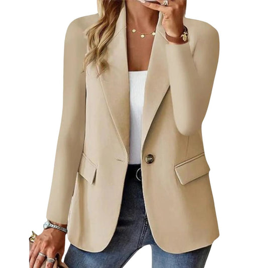 Classic Fit Ladies Long Sleeve Blazer Jacket - VogeLuxe