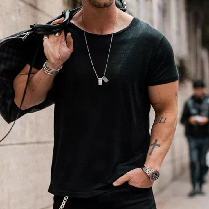 Classic Casual Crew Neck Tee Shirt
