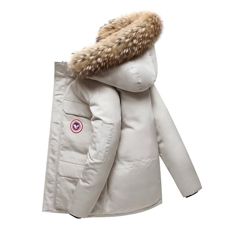 Uomo Warm Winter Parka Jacket Con Cappuccio in Fodera - VogeLuxe
