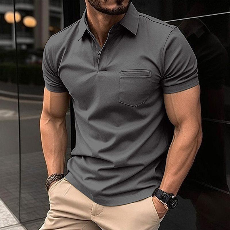 Stylish Men's Classic Polo Shirt with Fashion Design