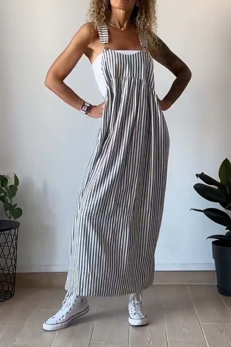 Lightweight Ladies Summer Sundress with Straps - VogeLuxe
